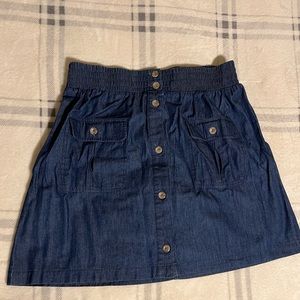 Copper Key Jean Skirt